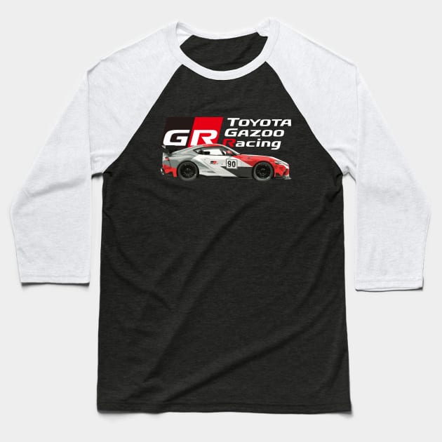 A90 GR Supra GT4 racing concept Baseball T-Shirt by cowtown_cowboy